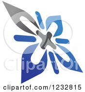 Poster, Art Print Of Blue And Gray Windmill Logo 4
