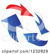 Poster, Art Print Of Blue And Red Arrow Logo 3