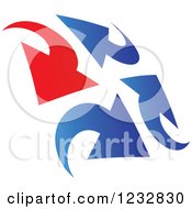 Poster, Art Print Of Blue And Red Arrow Logo 4
