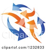Blue And Orange Arrow Logo