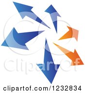 Poster, Art Print Of Blue And Orange Arrow Logo 2