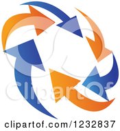 Poster, Art Print Of Blue And Orange Arrow Logo 8