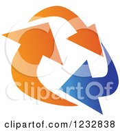 Blue And Orange Arrow Logo 7