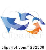 Blue And Orange Arrow Logo 6