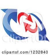 Poster, Art Print Of Blue And Red Arrow Logo 8