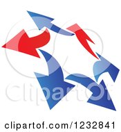 Poster, Art Print Of Blue And Red Arrow Logo 9