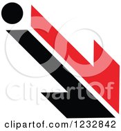 Poster, Art Print Of Red And Black Arrow Logo 2