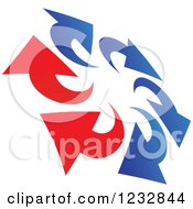 Poster, Art Print Of Blue And Red Arrow Logo 7