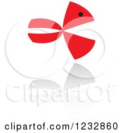 Poster, Art Print Of Red And Black Fish Logo And Reflection 7