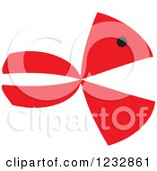 Clipart Of A Red And Black Fish Logo 8 Royalty Free Vector Illustration