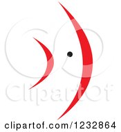 Clipart Of A Red And Black Fish Logo 9 Royalty Free Vector Illustration