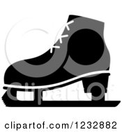 Poster, Art Print Of Black And White Ice Skate Sports Icon