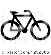 Clipart Of A Black And White Bicycle Sports Icon Royalty Free Vector Illustration by Vector Tradition SM