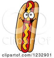 Poster, Art Print Of Happy Smiling Hot Dog With Mustard