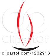 Clipart Of A Red And Black Hot Plate Logo 2 Royalty Free Vector Illustration