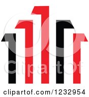 Poster, Art Print Of Red And Black Bar Graph Logo 3