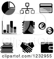 Poster, Art Print Of Black And White Business Icons 2