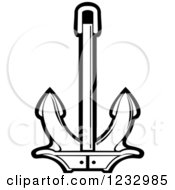 Poster, Art Print Of Black And White Anchor