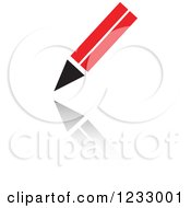 Poster, Art Print Of Red And Black Pencil Logo And Reflection
