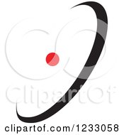 Clipart Of A Red And Black Abstract Logo 9 Royalty Free Vector Illustration