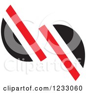 Clipart Of A Red And Black Abstract Logo 8 Royalty Free Vector Illustration