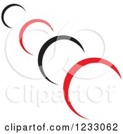 Clipart Of A Red And Black Abstract Logo 11 Royalty Free Vector Illustration