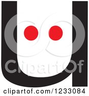 Poster, Art Print Of Red And Black German Letter U Logo