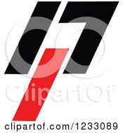 Clipart Of A Red And Black Abstract Logo 29 Royalty Free Vector Illustration