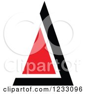 Poster, Art Print Of Red And Black Triangle Logo