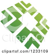 Clipart Of A Green Abstract Logo Royalty Free Vector Illustration