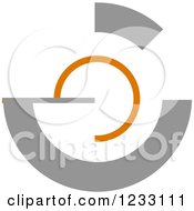 Poster, Art Print Of Gray And Orange Abstract Logo 3