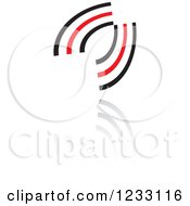 Poster, Art Print Of Red And Black Abstract Logo And Reflection 14