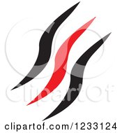 Clipart Of A Red And Black Abstract Logo 22 Royalty Free Vector Illustration
