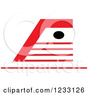 Clipart Of A Red And Black Abstract Logo 21 Royalty Free Vector Illustration