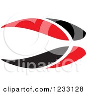 Clipart Of A Red And Black Abstract Logo 20 Royalty Free Vector Illustration