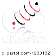 Clipart Of A Red And Black Spring Logo And Reflection Royalty Free Vector Illustration by Vector Tradition SM