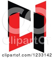 Clipart Of A Red And Black Abstract Logo 28 Royalty Free Vector Illustration