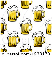 Clipart Of A Seamless Background Of Beer Mugs Royalty Free Vector Illustration