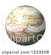 Poster, Art Print Of 3d Fractal Globe On White