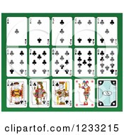 Poster, Art Print Of Layout Of Club Playing Cards