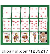 Poster, Art Print Of Layout Of Diamond Playing Cards