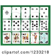 Clipart Of A Layout Of Spades Playing Cards Royalty Free Vector Illustration