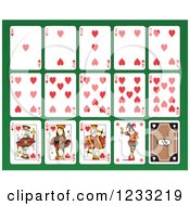 Poster, Art Print Of Layout Of Heart Playing Cards