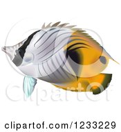 Clipart Of A Threadfin Butterflyfish Royalty Free Vector Illustration