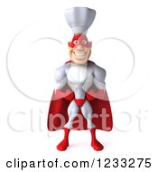 Clipart Of A 3d Male Super Chef With His Hands On His Hips Royalty Free Illustration