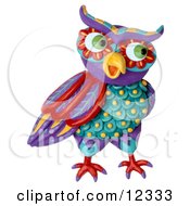 3d Decorative Owl Looking Right