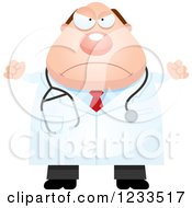Clipart Of A Mad Surgeon Doctor Or Veterinarian Guy Royalty Free Vector Illustration