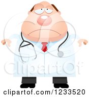 Clipart Of A Depressed Surgeon Doctor Or Veterinarian Guy Royalty Free Vector Illustration