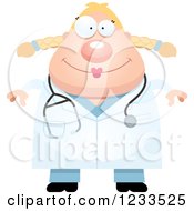Clipart Of A Happy Surgeon Doctor Or Veterinarian Lady Royalty Free Vector Illustration by Cory Thoman
