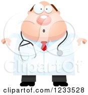 Clipart Of A Surprised Gasping Surgeon Doctor Or Veterinarian Guy Royalty Free Vector Illustration
